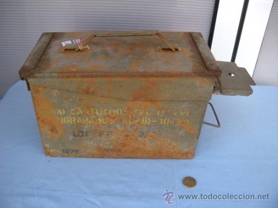 Militaria: CAJA DE MUNICI&Oacute;N MLITAR SIN CONTENIDO - Foto 3