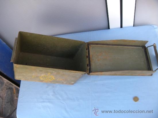 Militaria: CAJA DE MUNICI&Oacute;N MLITAR SIN CONTENIDO - Foto 2