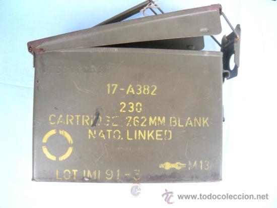 Militaria: CAJA DE MUNICI&Oacute;N SIN CONTENIDO - Foto 1