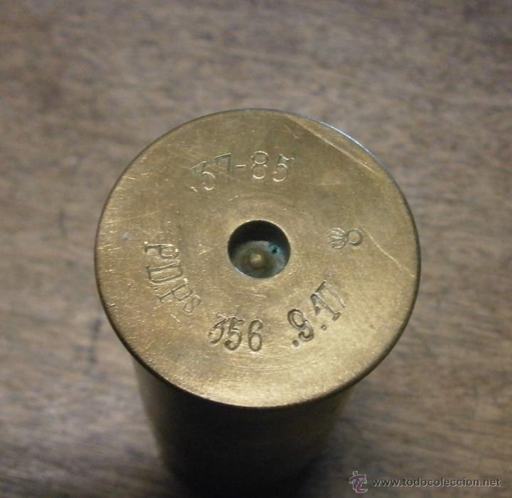 Militaria: Vaina 9x3 cmts, francesa de lat&oacute;n - Foto 2