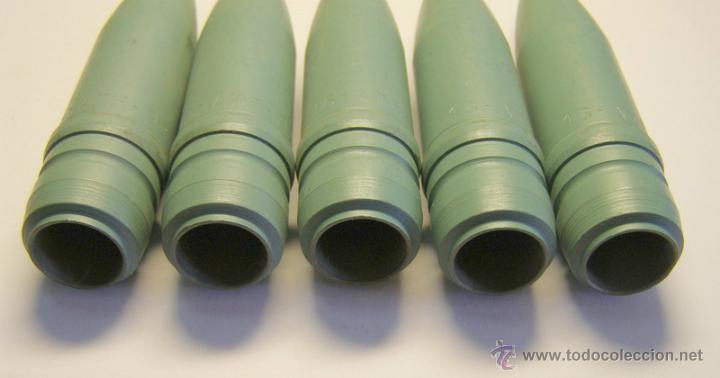Militaria: Lote 5 proyectiles de 20 mm. INERTES. - Foto 2