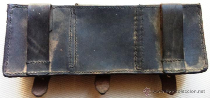 Militaria: CARTUCHERAS CUERO NEGRO. - Foto 2