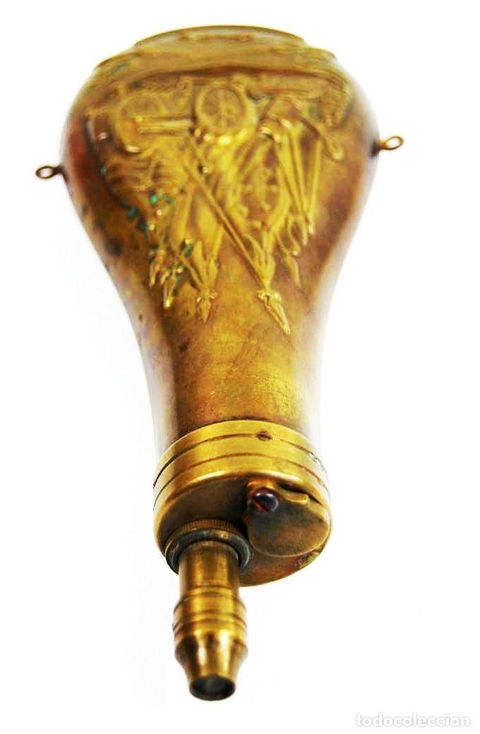 Militaria: Polvorera Francesa de Lat&oacute;n - Foto 2