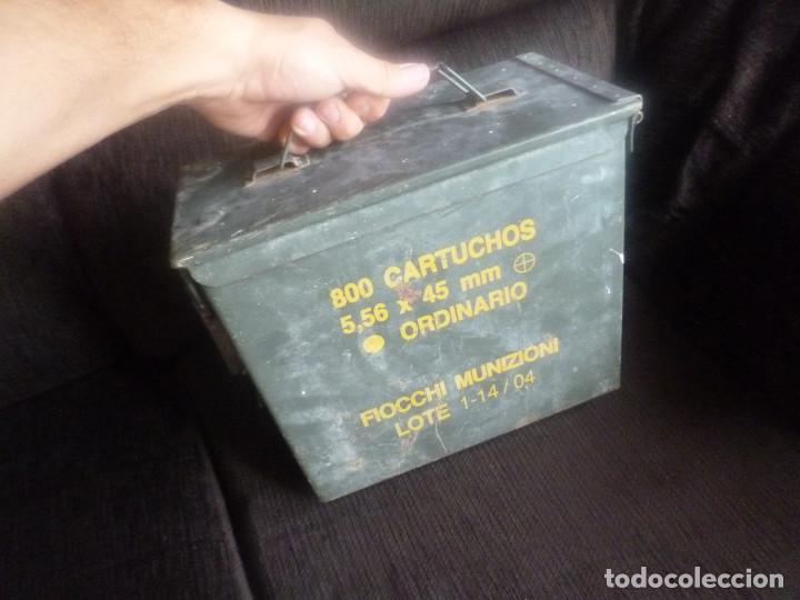 Militaria: caja municion de metal - Foto 1