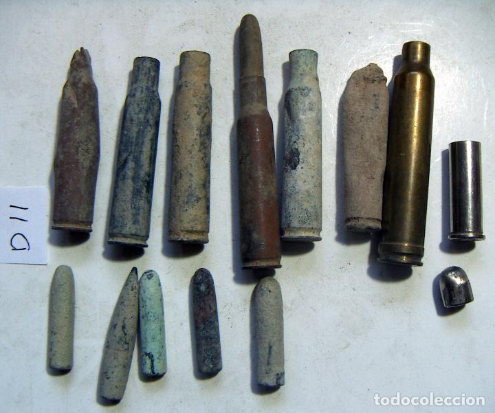 Militaria: LOTE DE MUNICION de varios calibres sin carga