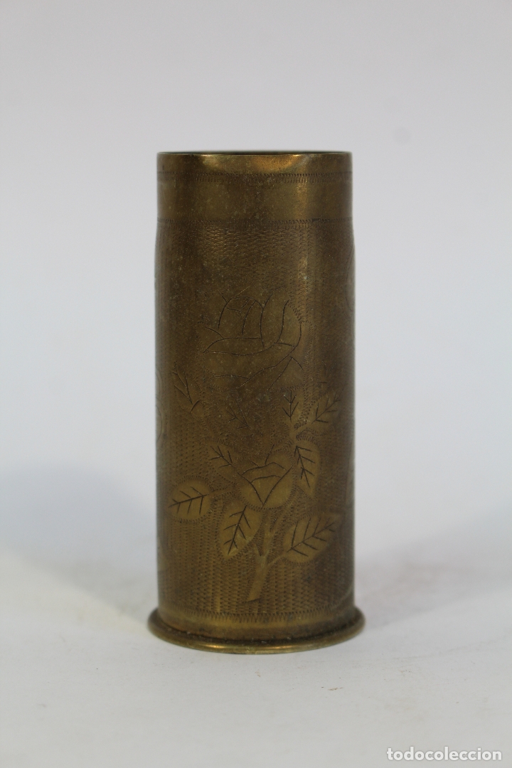 Militaria: vaina de lat&oacute;n repujado 37 - 85 - Foto 4