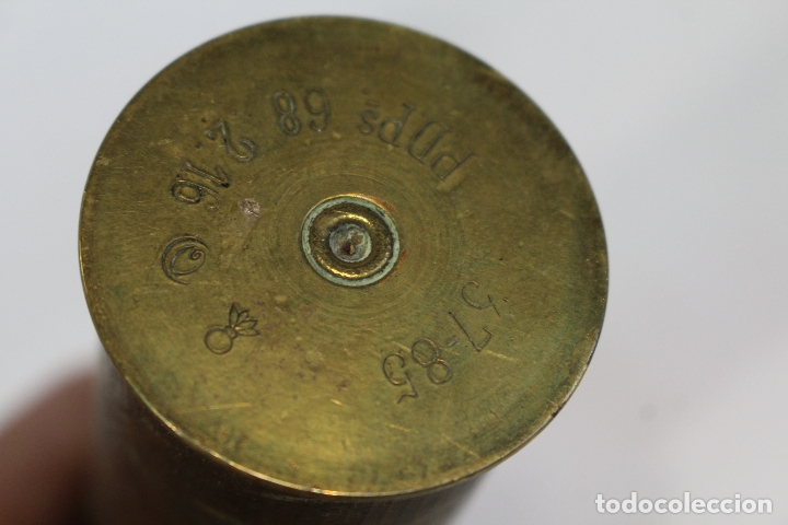 Militaria: vaina de lat&oacute;n repujado 37 - 85 - Foto 5