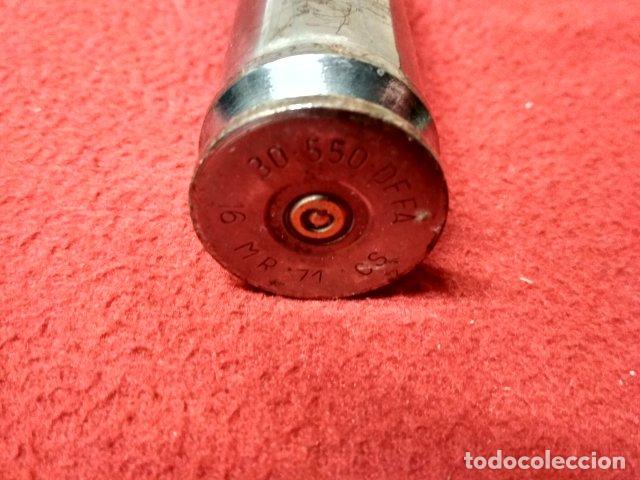 Militaria: ANTIGUO PROYECTIL INERTE COMPLETO - Foto 4