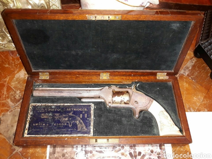 Militaria: Smith & Wesson modelo 2 DAte 1865 siglo XIX.Posiblemente encargo por algún magnatario oriental - Foto 4 - 199889752