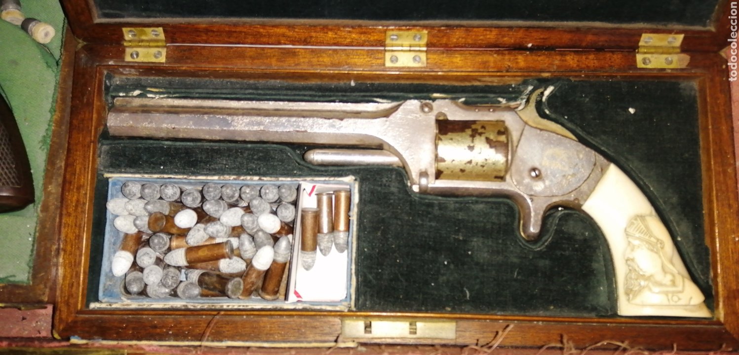 Militaria: Smith & Wesson modelo 2 DAte 1865 siglo XIX.Posiblemente encargo por algún magnatario oriental - Foto 2 - 199889752