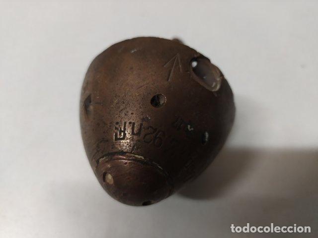 Militaria: ANTIGUA CABEZA OBUS INERTE - Foto 3