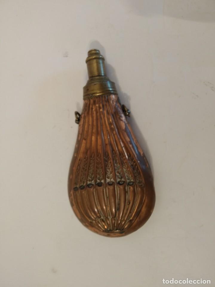 Militaria: Polvorera laton XIX - Foto 1