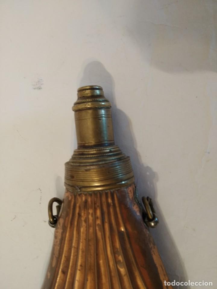 Militaria: Polvorera laton XIX - Foto 2