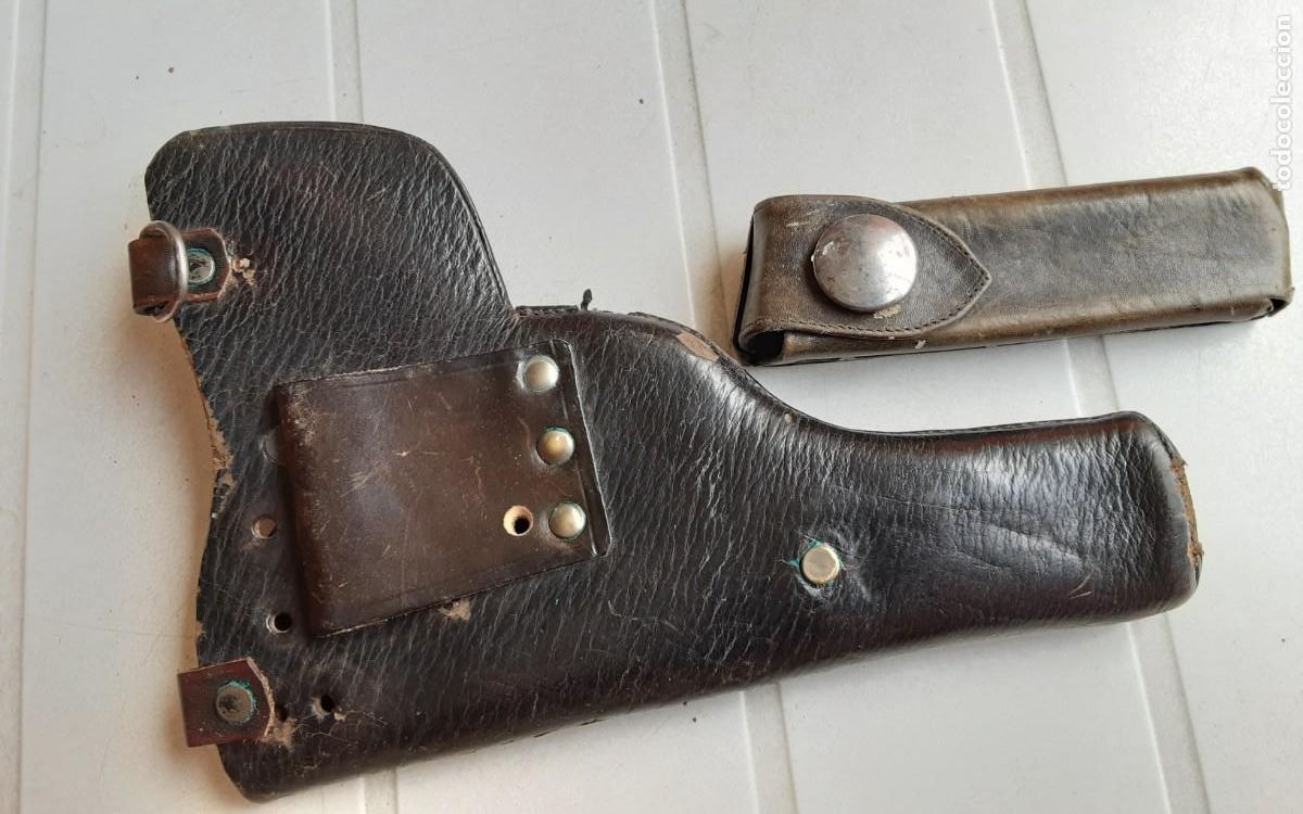 Militaria: Antiguas Cartucheras piel - Foto 6
