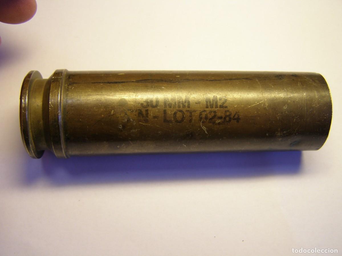 Militaria: Vaina de 30 mm DEFA, de avi&oacute;n. INERTE. - Foto 1