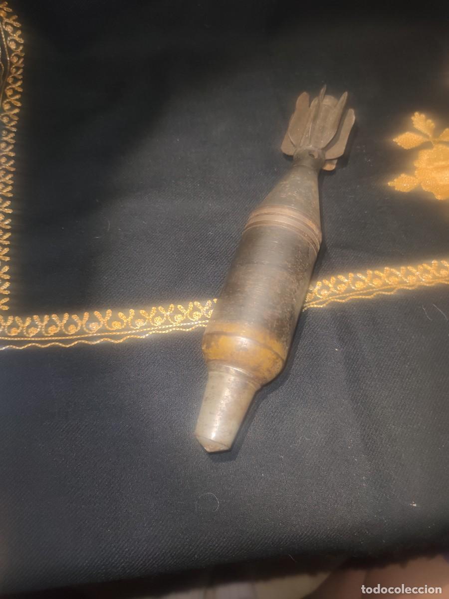 Militaria: PROYECTIL DE MORTERO INERTE. 26 CENT&Iacute;METROS. - Foto 1