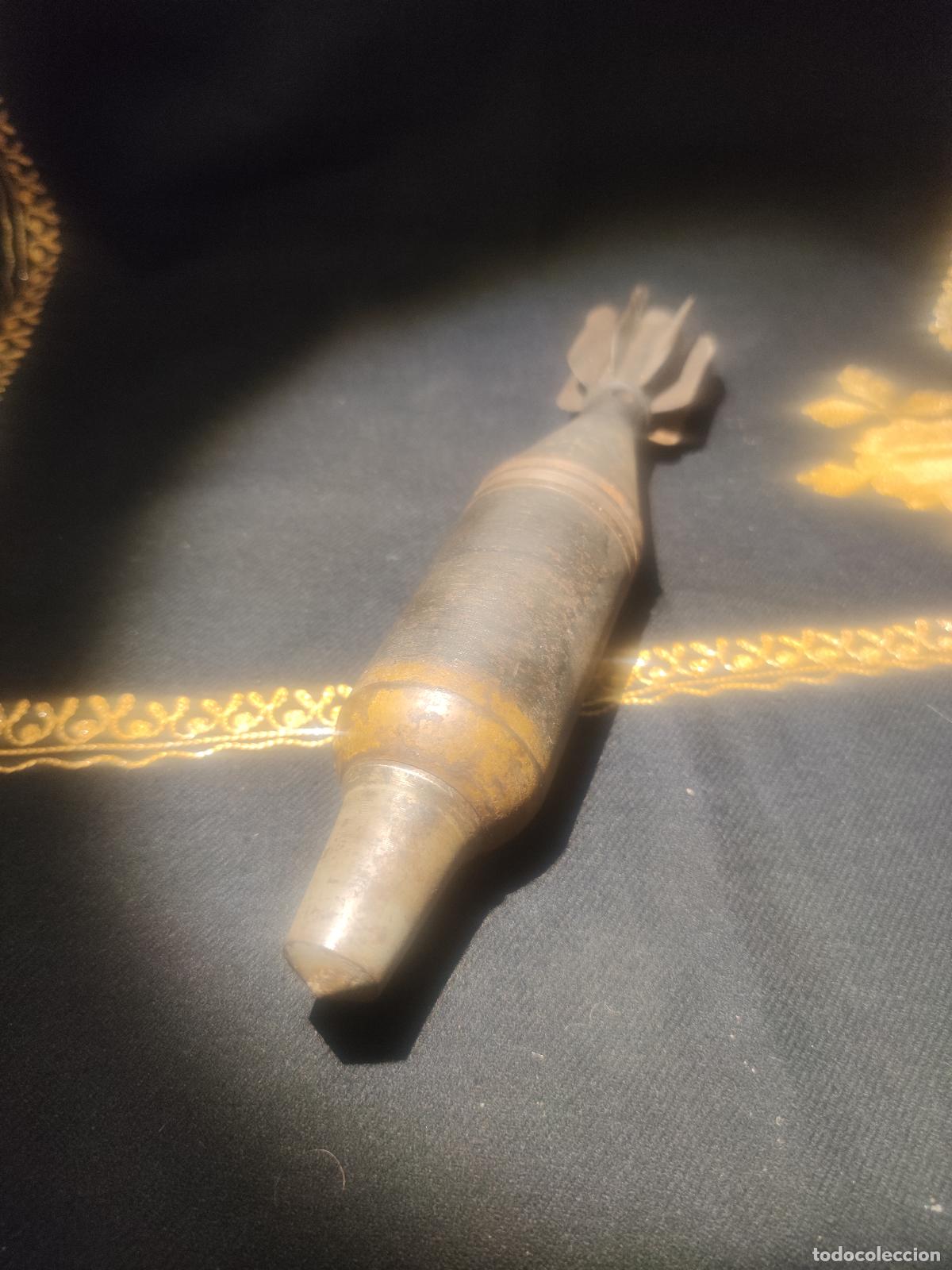 Militaria: PROYECTIL DE MORTERO INERTE. 26 CENT&Iacute;METROS. - Foto 2