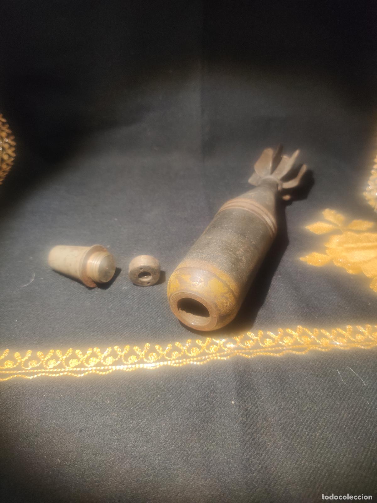 Militaria: PROYECTIL DE MORTERO INERTE. 26 CENT&Iacute;METROS. - Foto 3