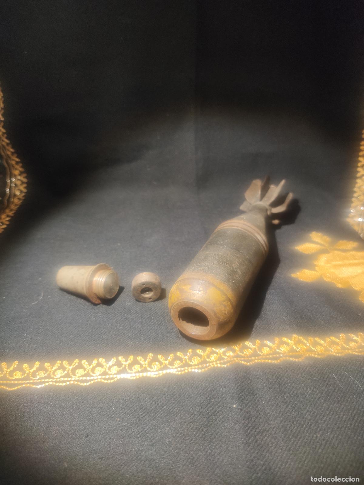 Militaria: PROYECTIL DE MORTERO INERTE. 26 CENT&Iacute;METROS. - Foto 4