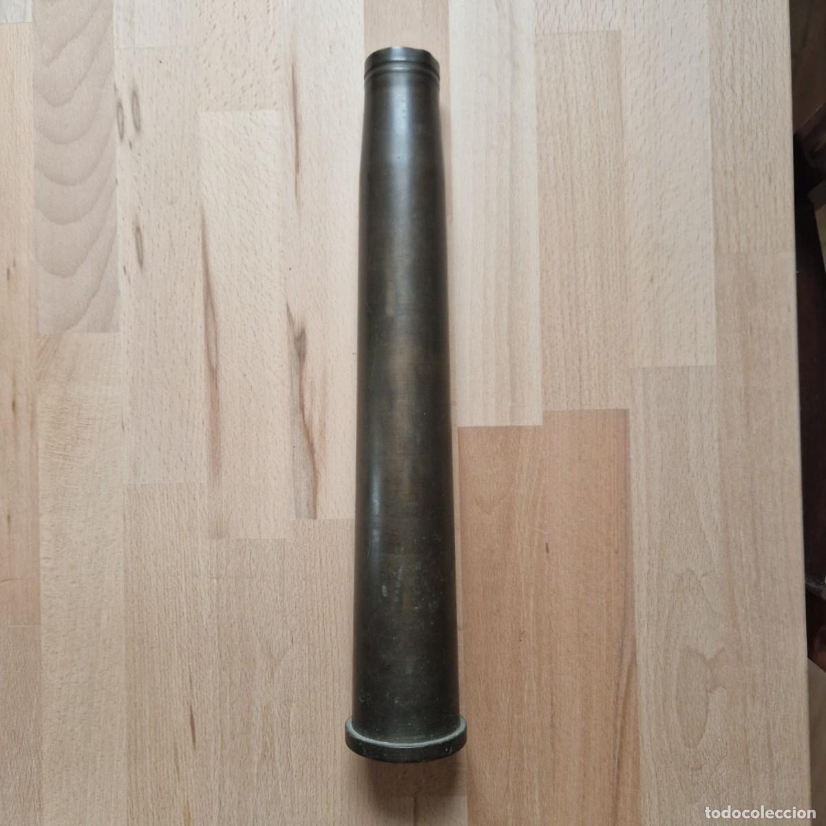 Militaria: Casquillo. Vaina de proyectil. Ob&uacute;s. Grande. 37cms - Foto 1