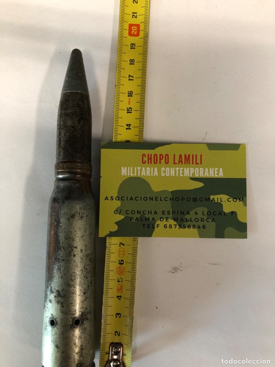 Militaria: CARTUCHO 20 MM NAVAL. INERTE. - Foto 4