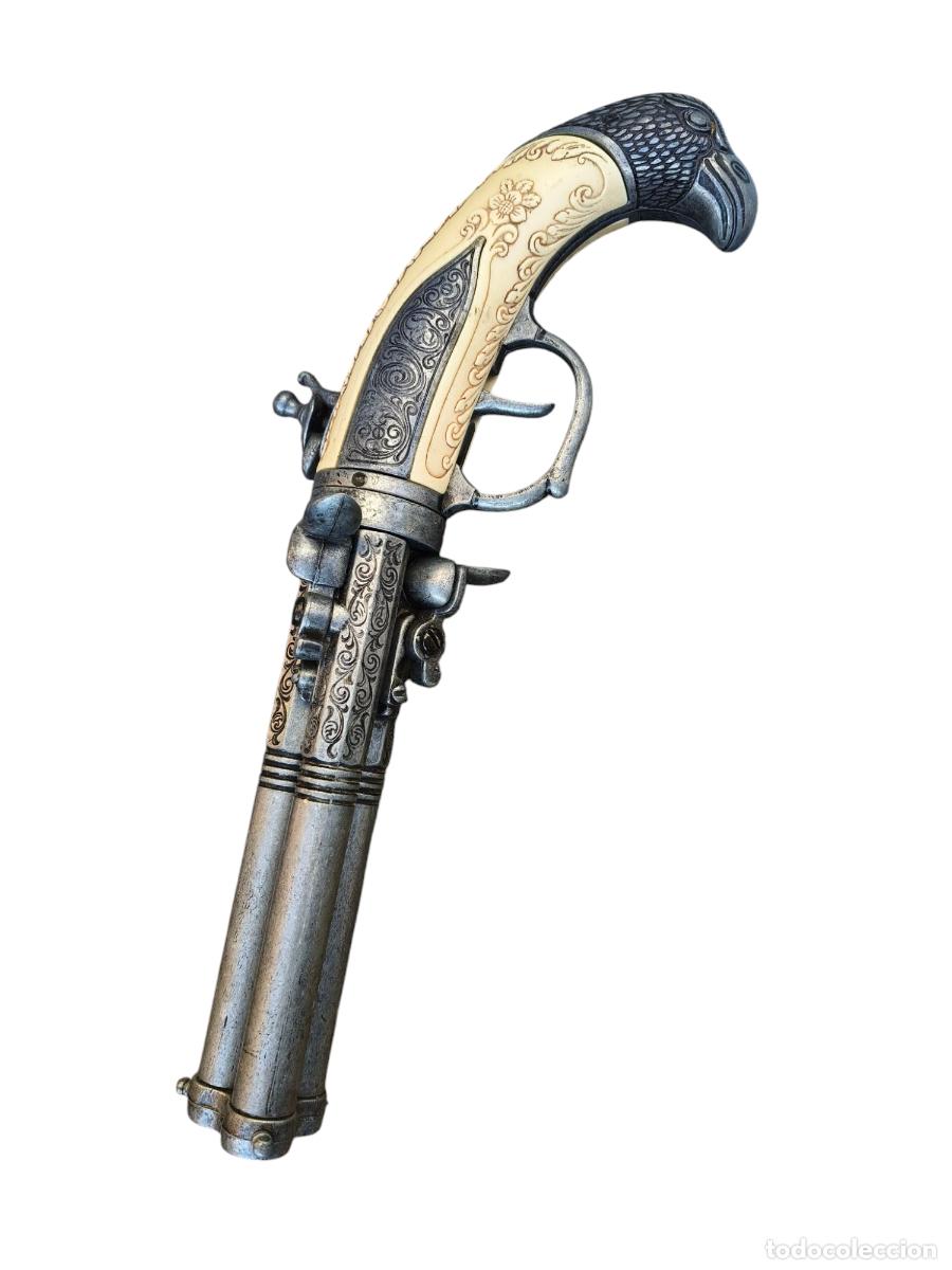 Militaria: Pistola de flibustiers acier replica exact dimension y peso