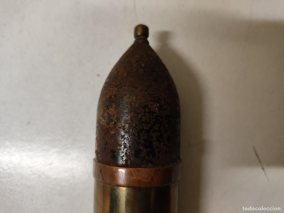 Militaria: ANTIGUO PROYECTIL INERTE - Foto 3