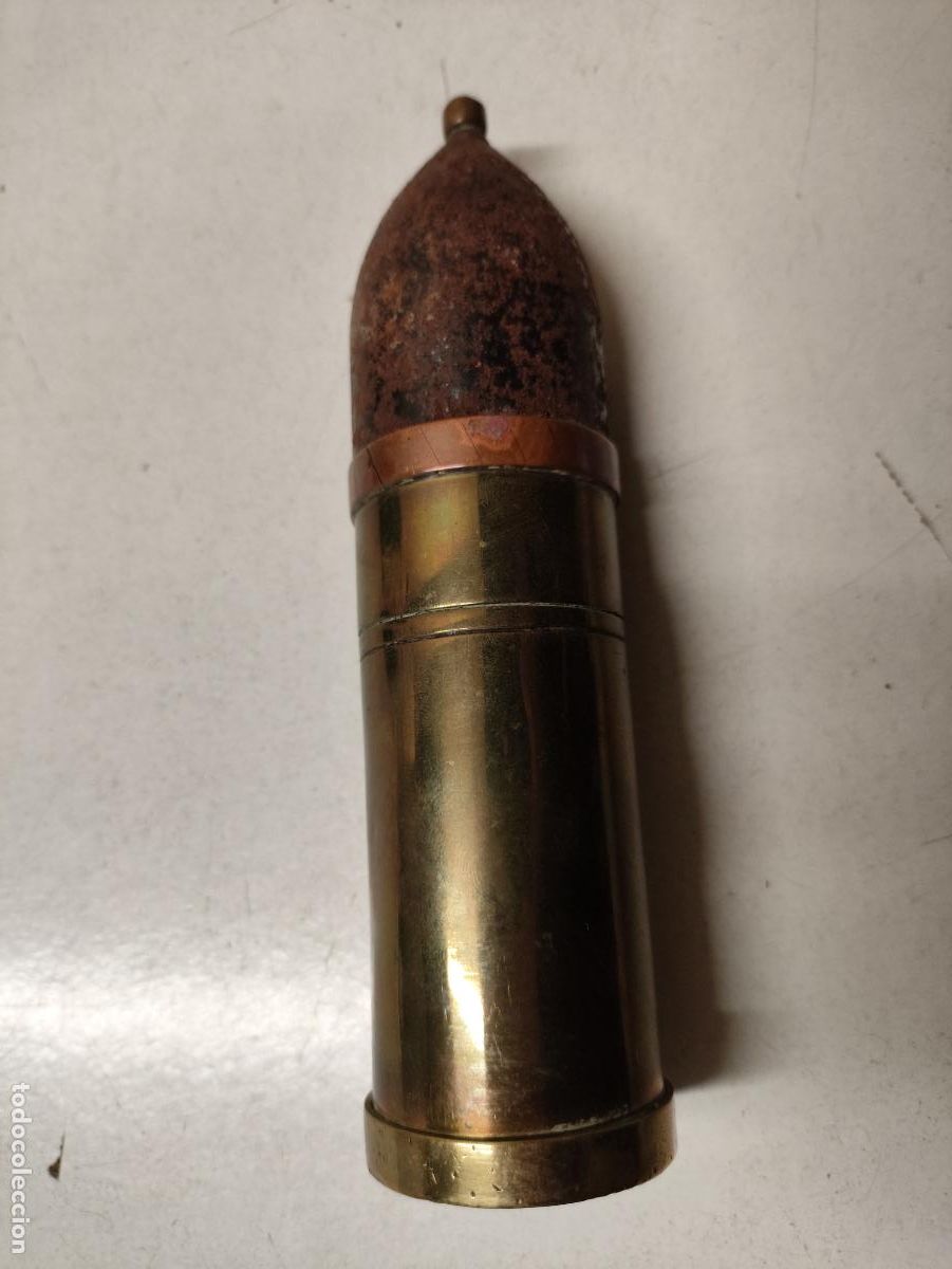 Militaria: ANTIGUO PROYECTIL INERTE - Foto 1