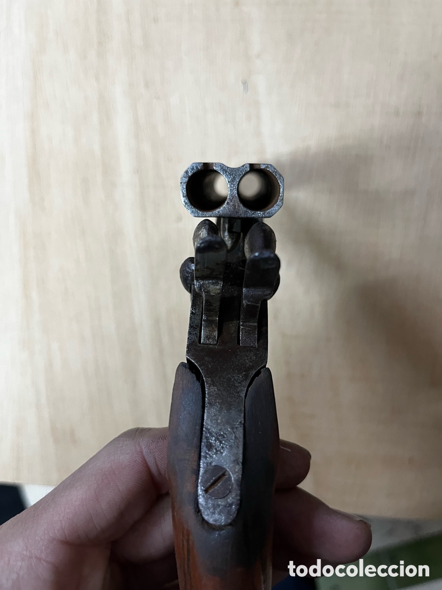 Militaria: Pistola 2 ca&ntilde;ones eibar - Foto 3
