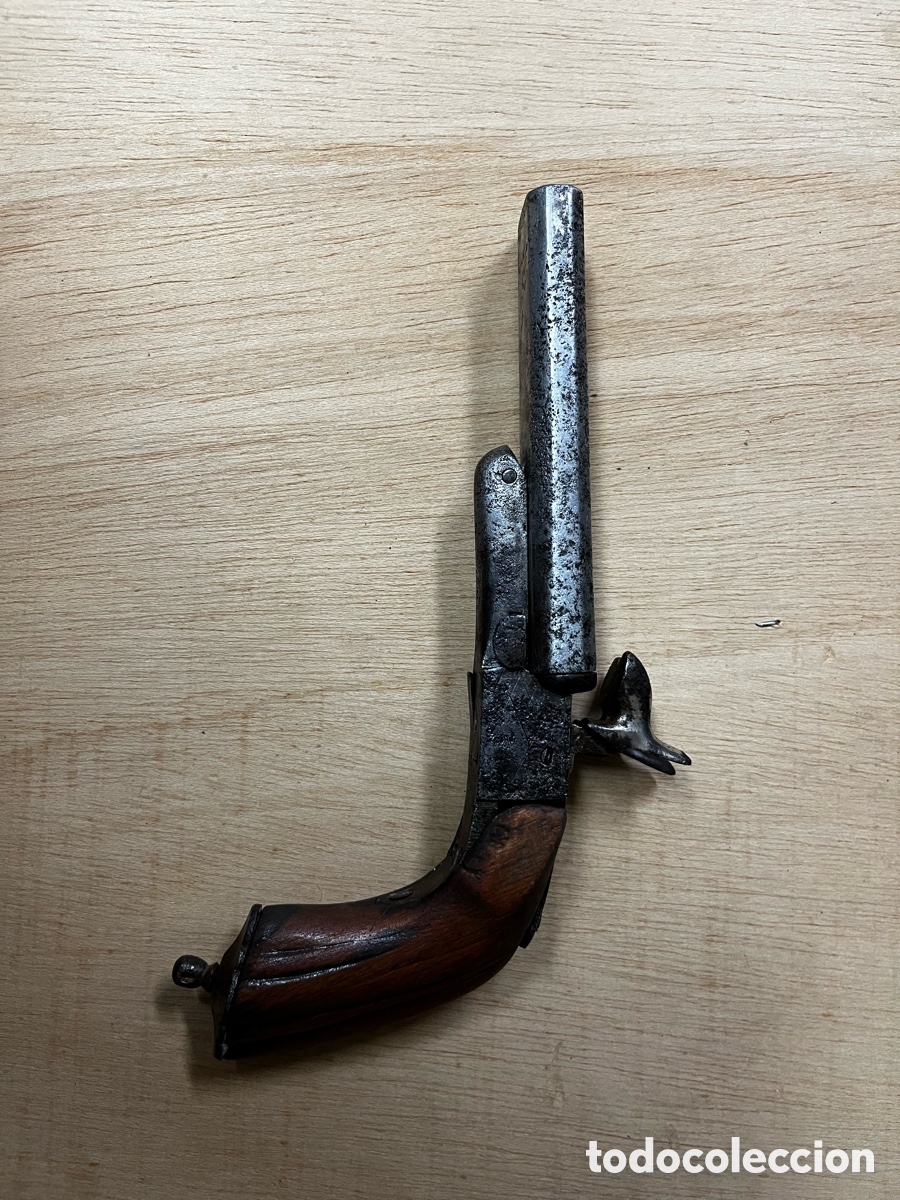 Militaria: Pistola 2 ca&ntilde;ones eibar - Foto 1