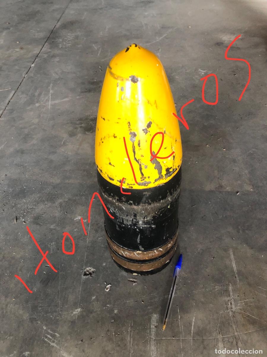 Militaria: PROYECTIL VICKERS 152,4 DE EXPERIENCIAS. Inerte - Foto 1