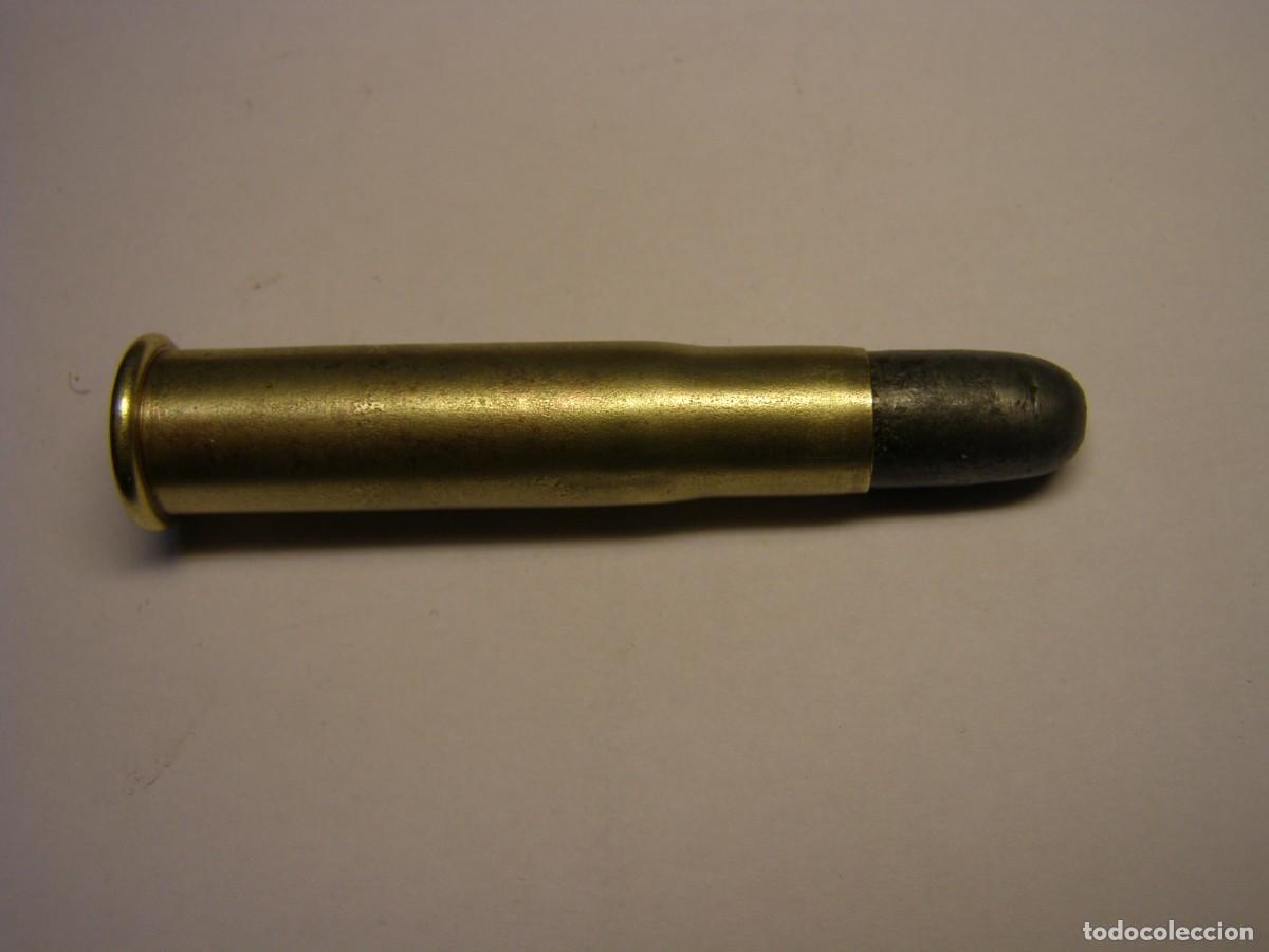 Militaria: Cartucho inerte, calibre 11 mm. r&eacute;mington espa&ntilde;ol, siglo XIX.