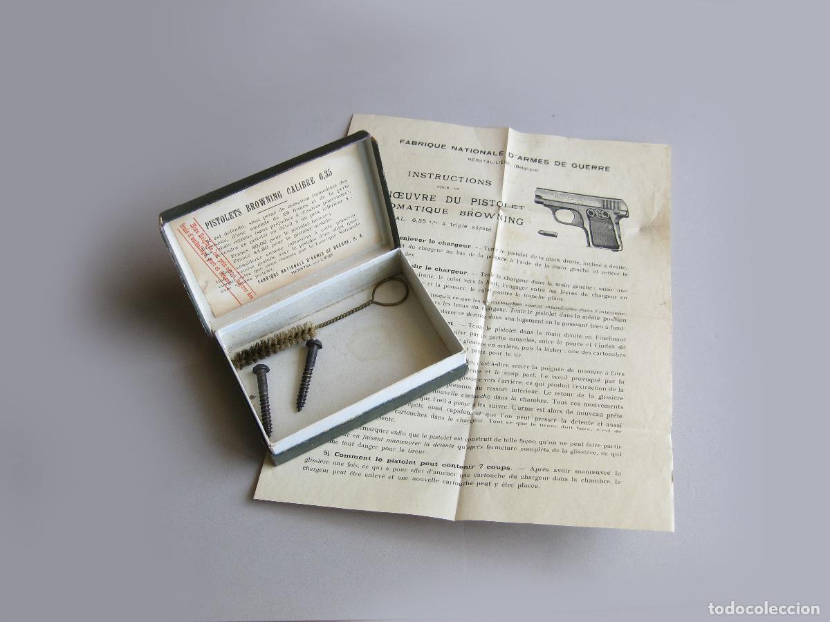 Militaria: CAJA O ESTUCHE DE LA PISTOLA AUTOM&Aacute;TICA FN BROWNING CALIBRE 6,35 CON INSTRUCCIONES. BOX CASE