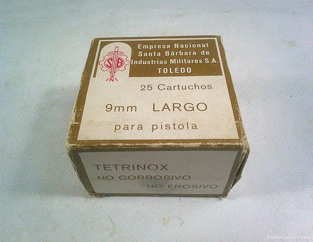 Militaria: CAJA DE CARTON PARA MUNICION DE 9 MM L 9 MM LARGO SB SANTA BARBARA PARA 25 CARTUCHOS PARA PISTOLA- 2