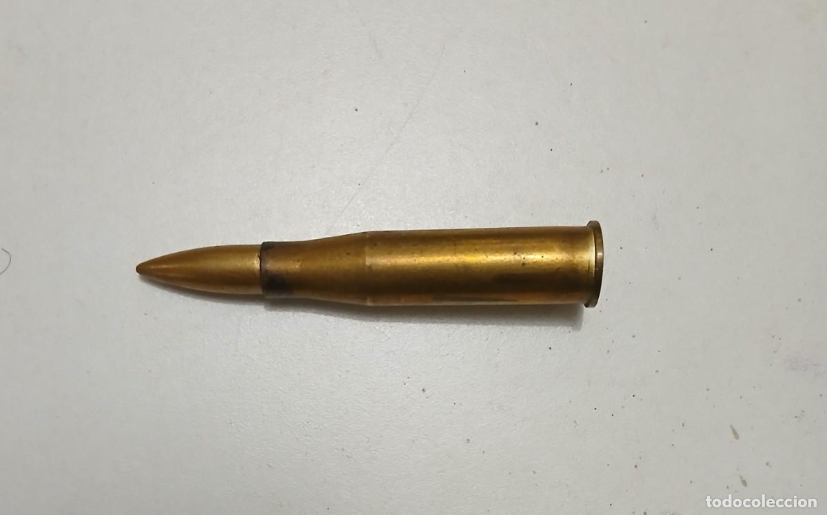 Militaria: Cartucho alem&aacute;n INERTE y percutido 7,92 mm Mauser Guerra Civil. marcaje 7.92.