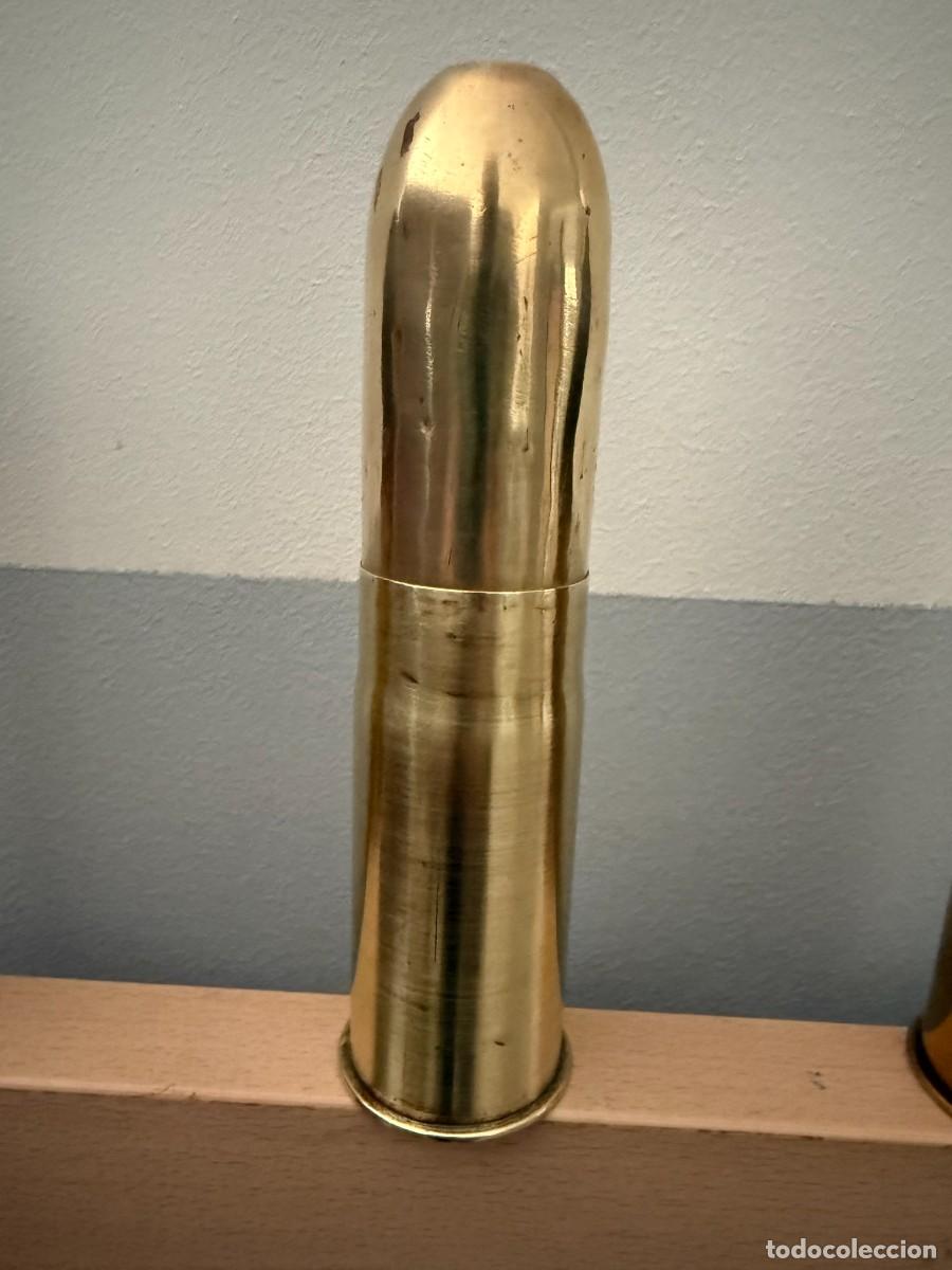 Militaria: 37x94R RARO HOTCHKISS METRAILLERO FRANCESES 1&ordf; Guerra Mundial 1909 Inerte.