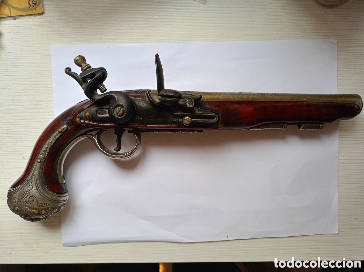 Militaria: Pistola del general Washington, Inglaterra S.XVIII Replica trabuco
