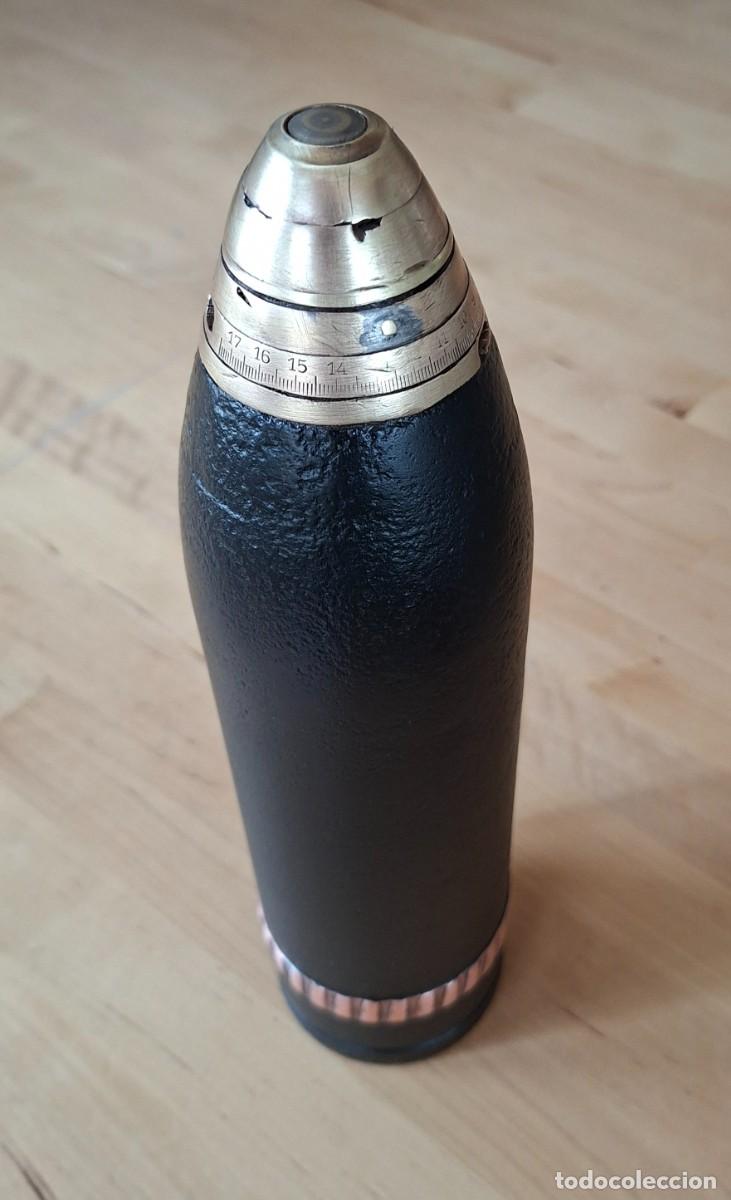 Militaria: Proyectil inerte de 75mm de metralla