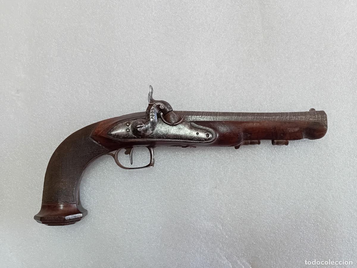 Militaria: pistola avancarga francesa? ca&ntilde;on acero de damasco, c.1810-20
