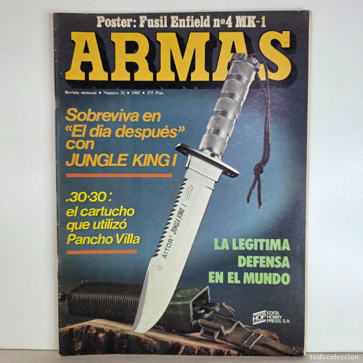 Militaria: Revista ARMAS n&ordm; 32 a&ntilde;o 1985 Jungle King I supervivencia