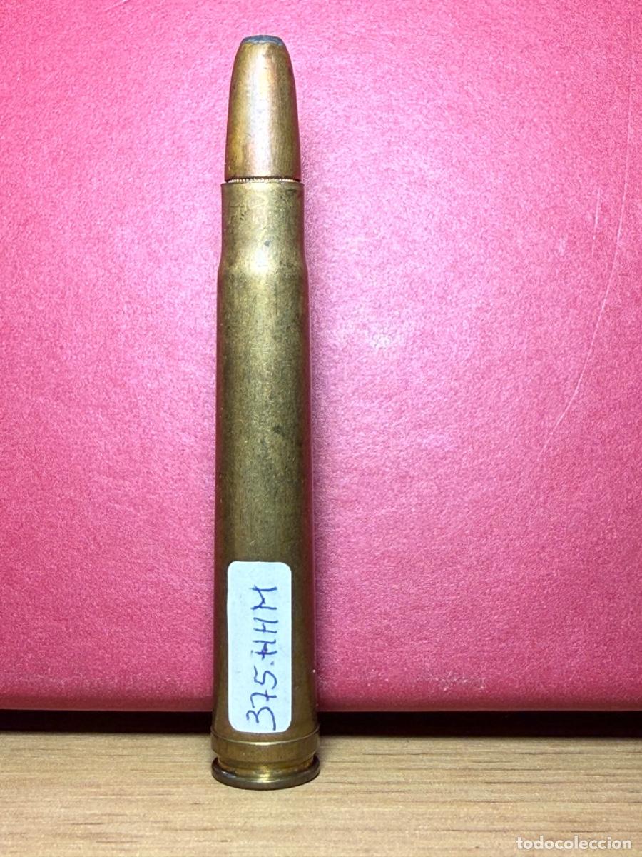 Militaria: .375 H&H Magnum calibre deportivo Inerte para coleccion.