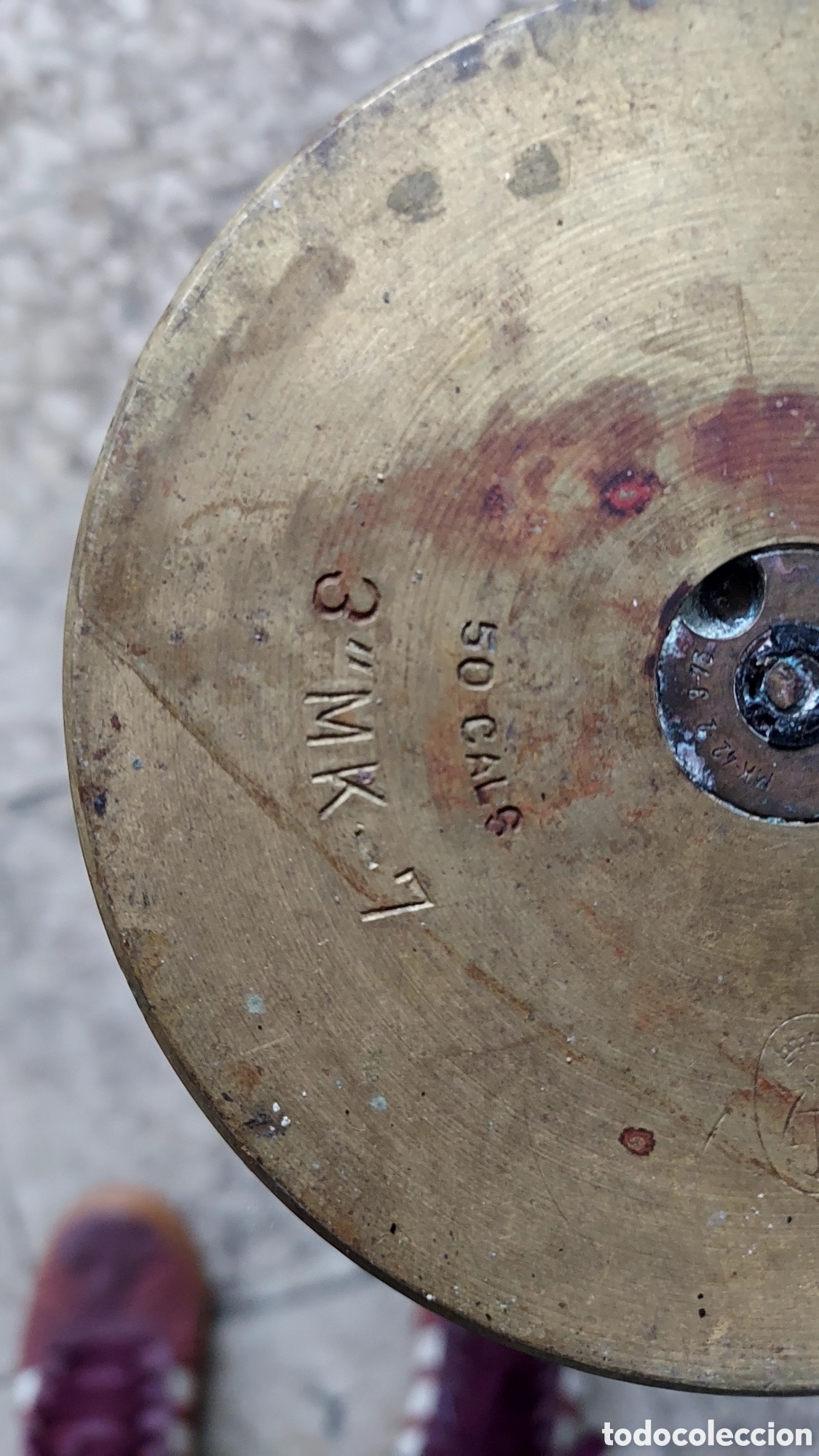 Militaria: Vaina antigua de laton - Foto 2