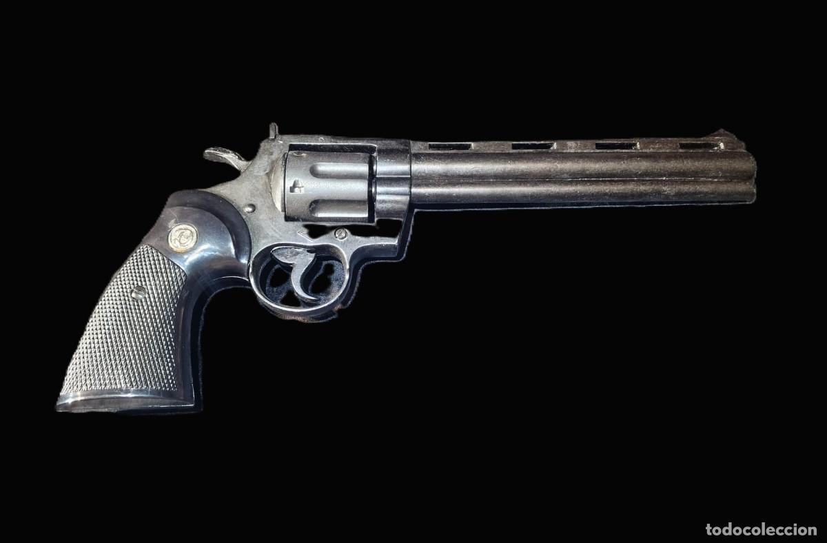 Militaria: REPLICA REVOLVER PHYTON - MAGNUM - CA&Ntilde;ON 17,5 CM. - DENIX negra
