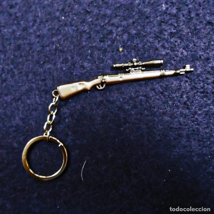 Militaria: MINI FUSIL DE FRANCOTIRADOR KAR - 98 K LLAVERO EN METAL. MED. 2 X 9 - 15CMS