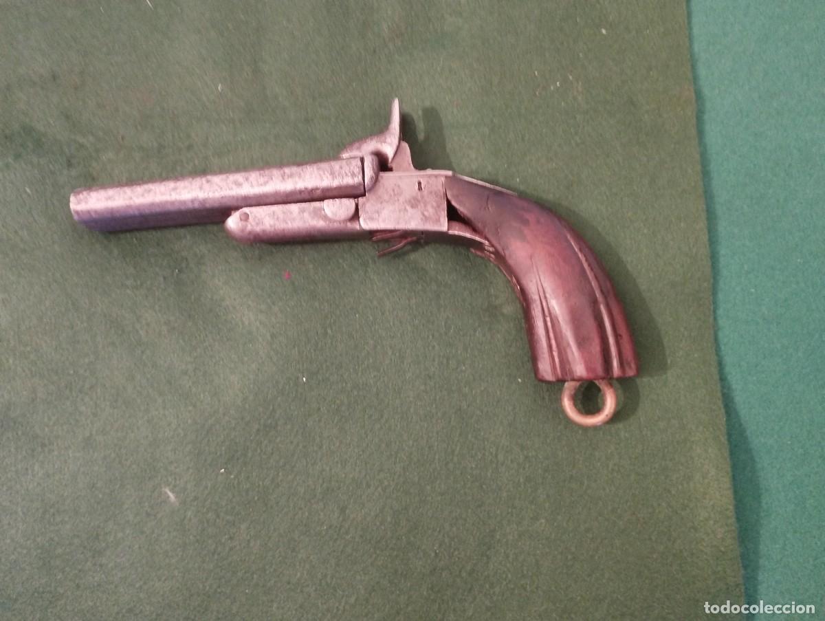 Militaria: Pistola ib&eacute;rica tipo Lefauchaux.