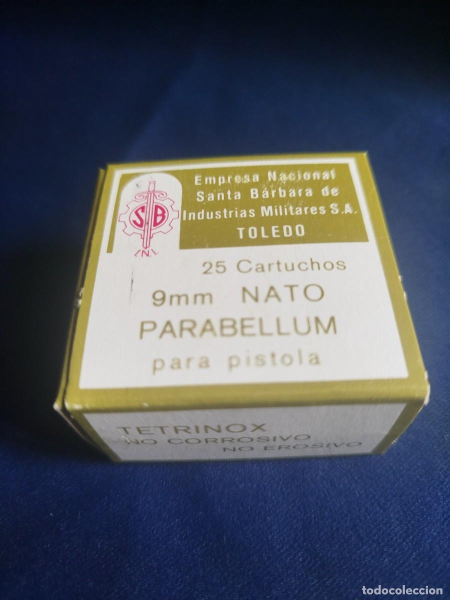 Militaria: Caja vacia de 25 cartuchos 9mm Parabellum