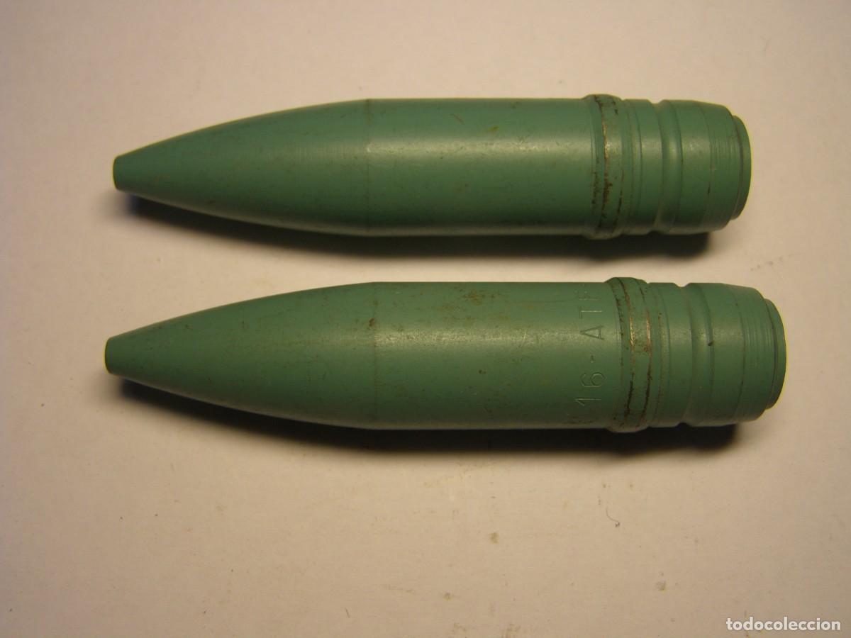 Militaria: 2 Proyectiles de calibre 20 mm. Inertes. - Foto 2