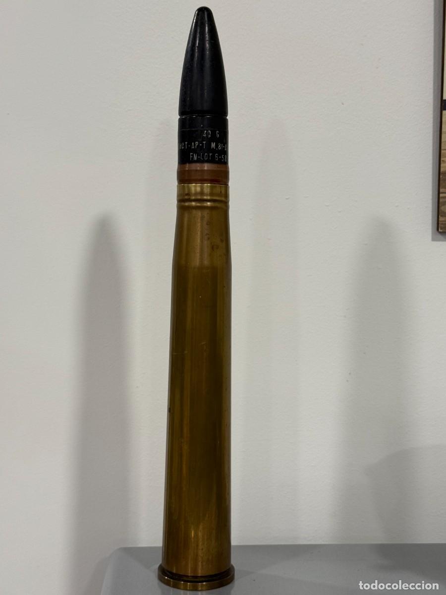 Militaria: Raro 40mm L/60 Bofors AP-T antia&eacute;reo Perforante Trazador Belga Inerte ﻿