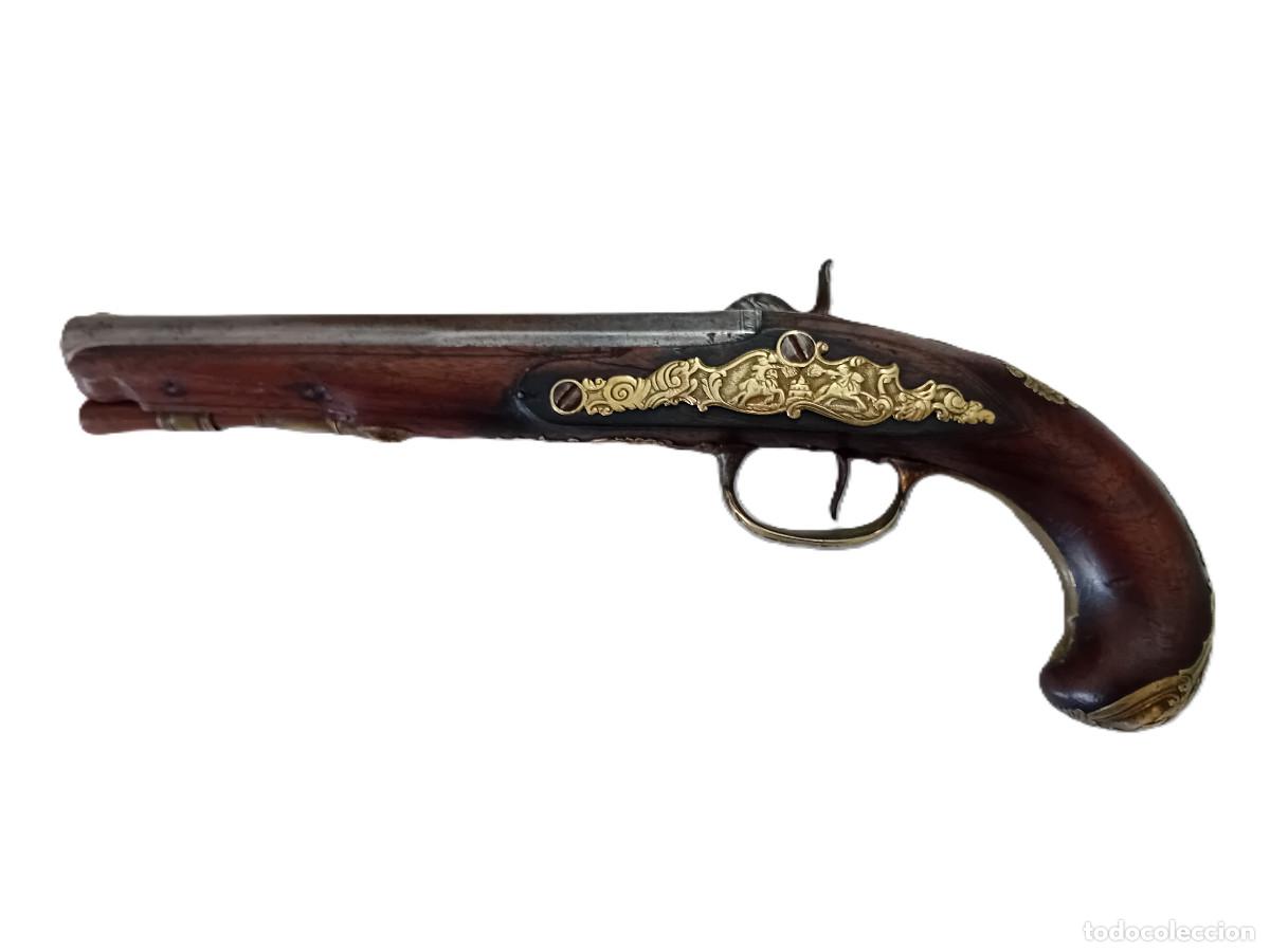 Military Antiques: antigua pistola de avancarga, del siglo XVIII , super bonita!