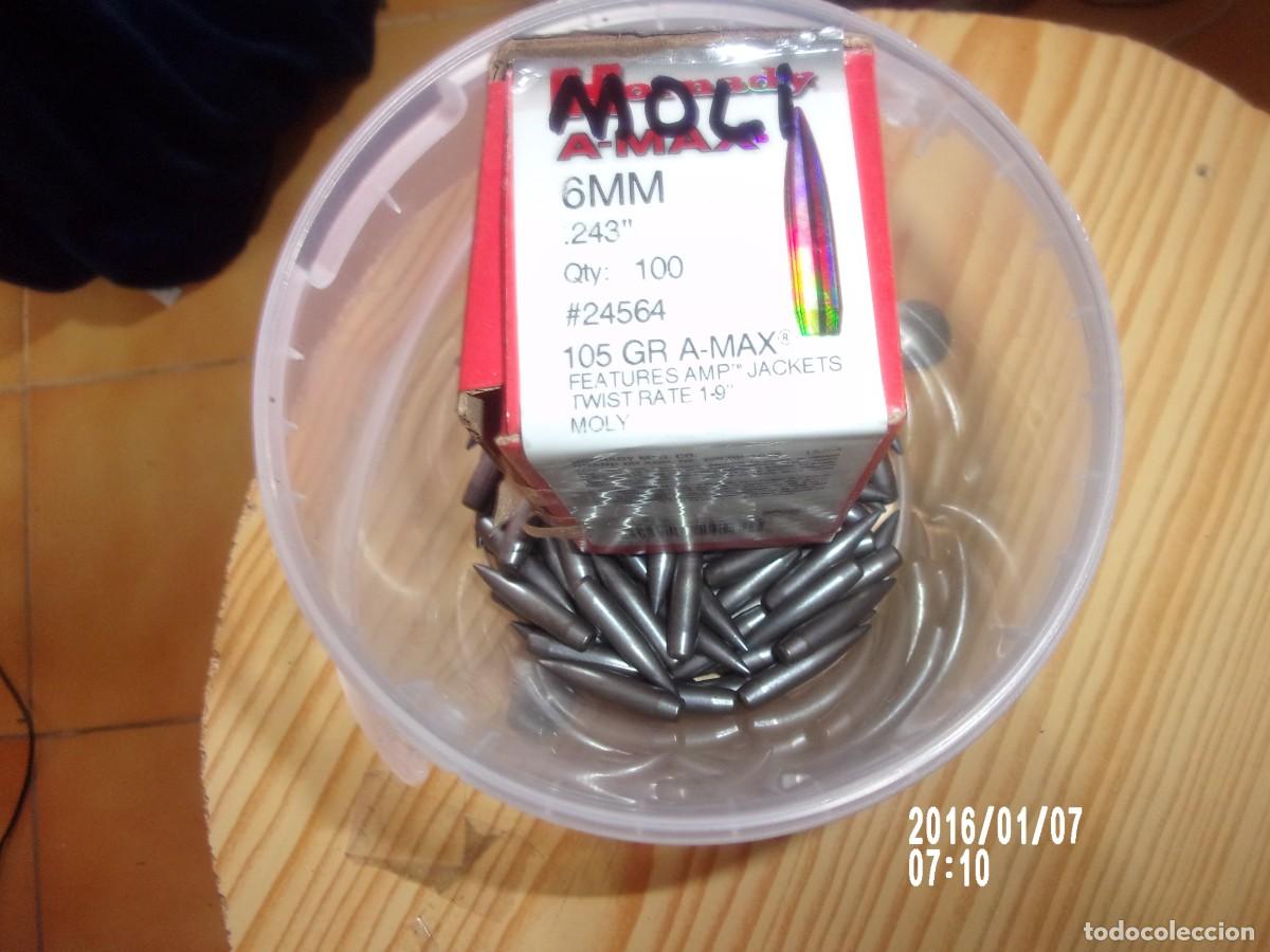Militaria: PUNTAS MOLI HORNADI DE 70 G.R CAL 243 6 M.M.